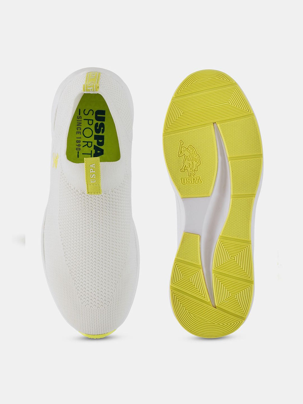 U.S. Polo Assn. U S Polo Assn Men Off White Textile Walking Shoes