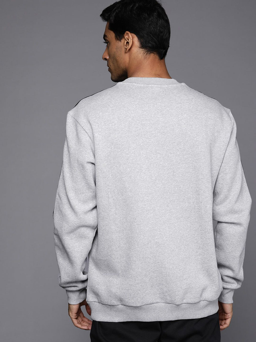  ADIDAS Men Grey Melange FL 3S Sweatshirt