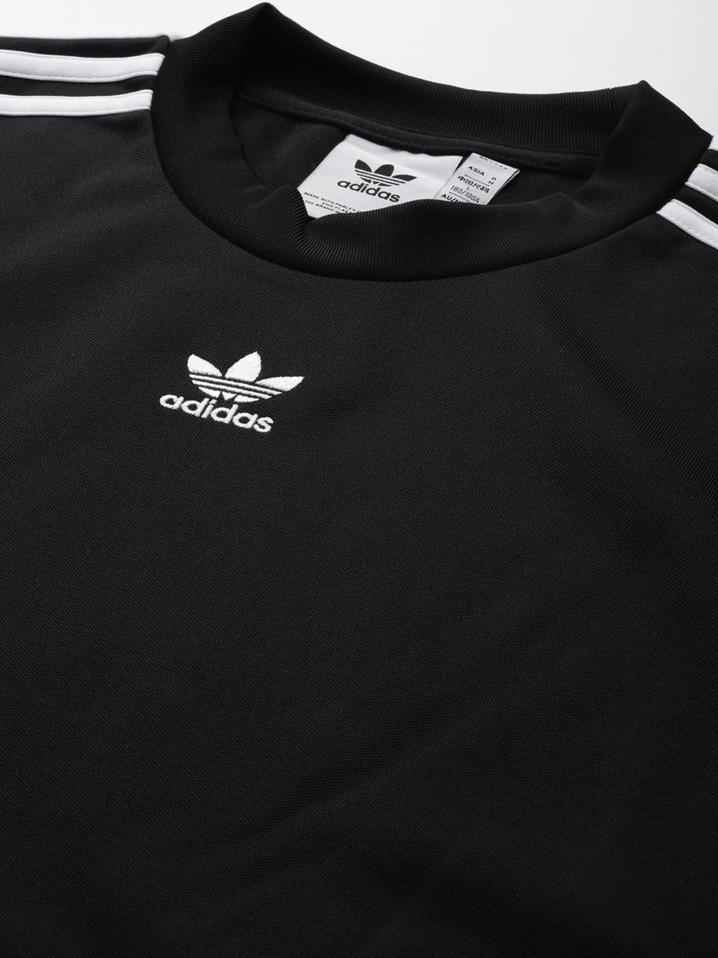  ADIDAS Originals Men Black & White Adicolor Classics Cut Line Challenger Crew Sweatshirt