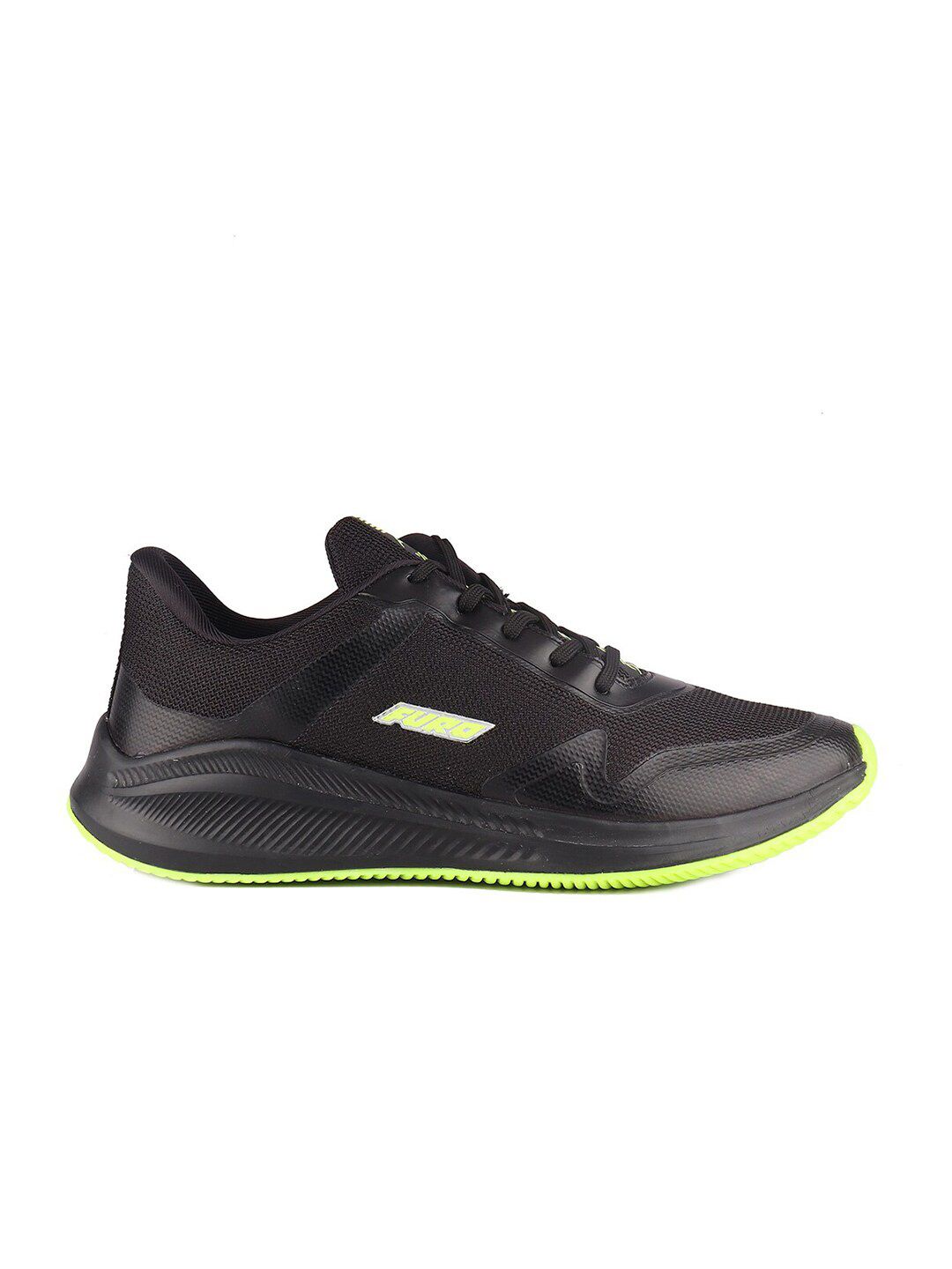  FURO By Red Chief Men Black Mesh Running Shoes