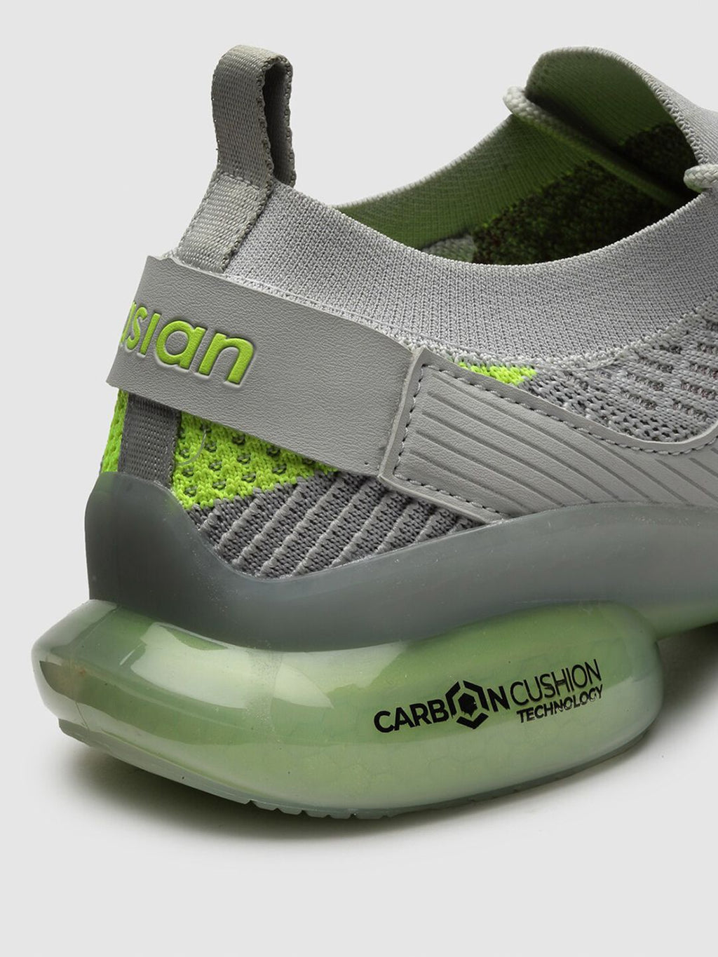  ASIAN Men Grey Mesh Running Non-Marking Lace-Up Shoes
