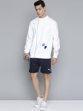  PUMA Motorsport Men White Brand Logo Back Print BMW Motorsport Assembly Crew Sweatshirt