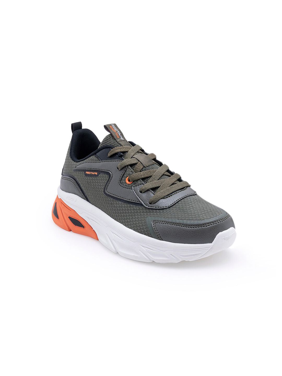  Red Tape Men Olive Green Mesh Walking Shoes
