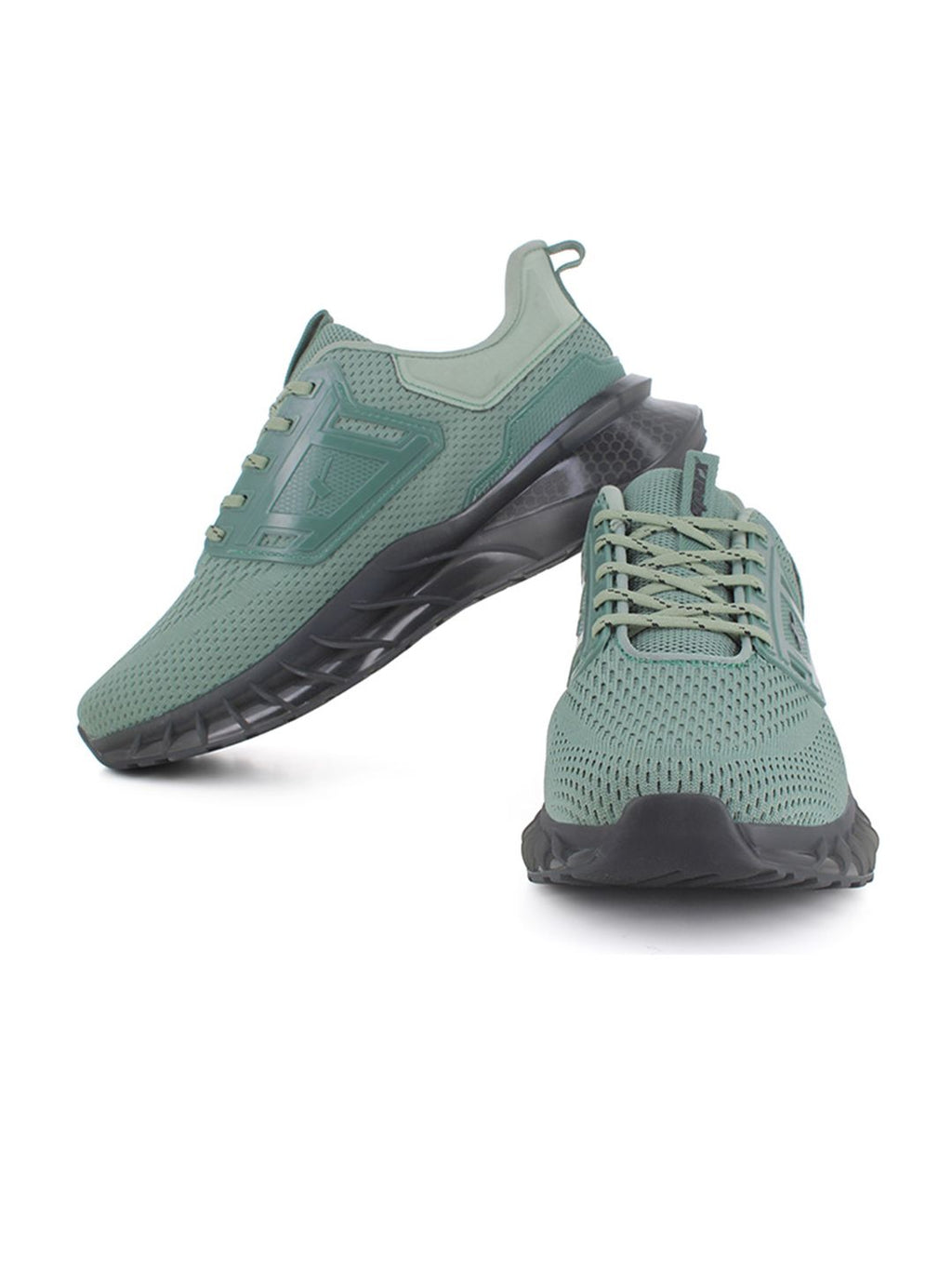  Sparx Men Green Mesh Running Non-Marking Shoes