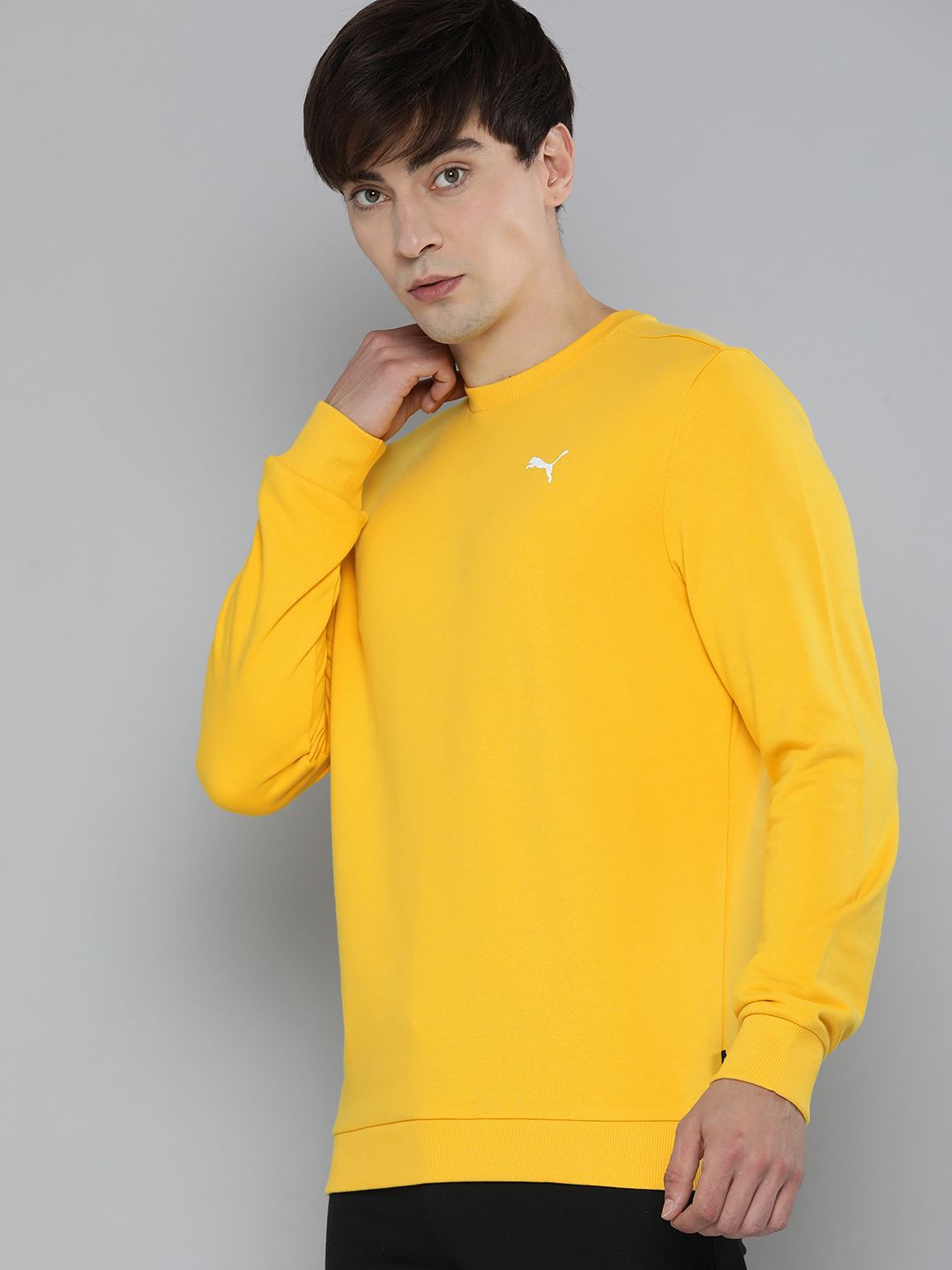  Puma Men Regular Fit Crew-Neck Pullover Sweatshirt