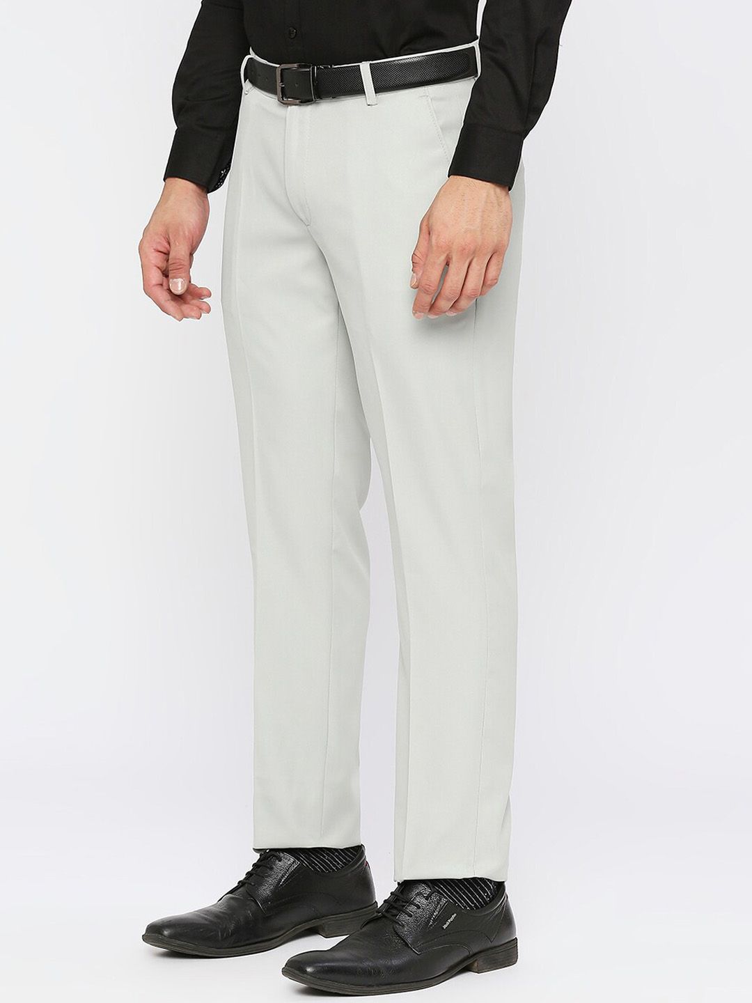  Solemio Men Mid Rise Formal Trousers