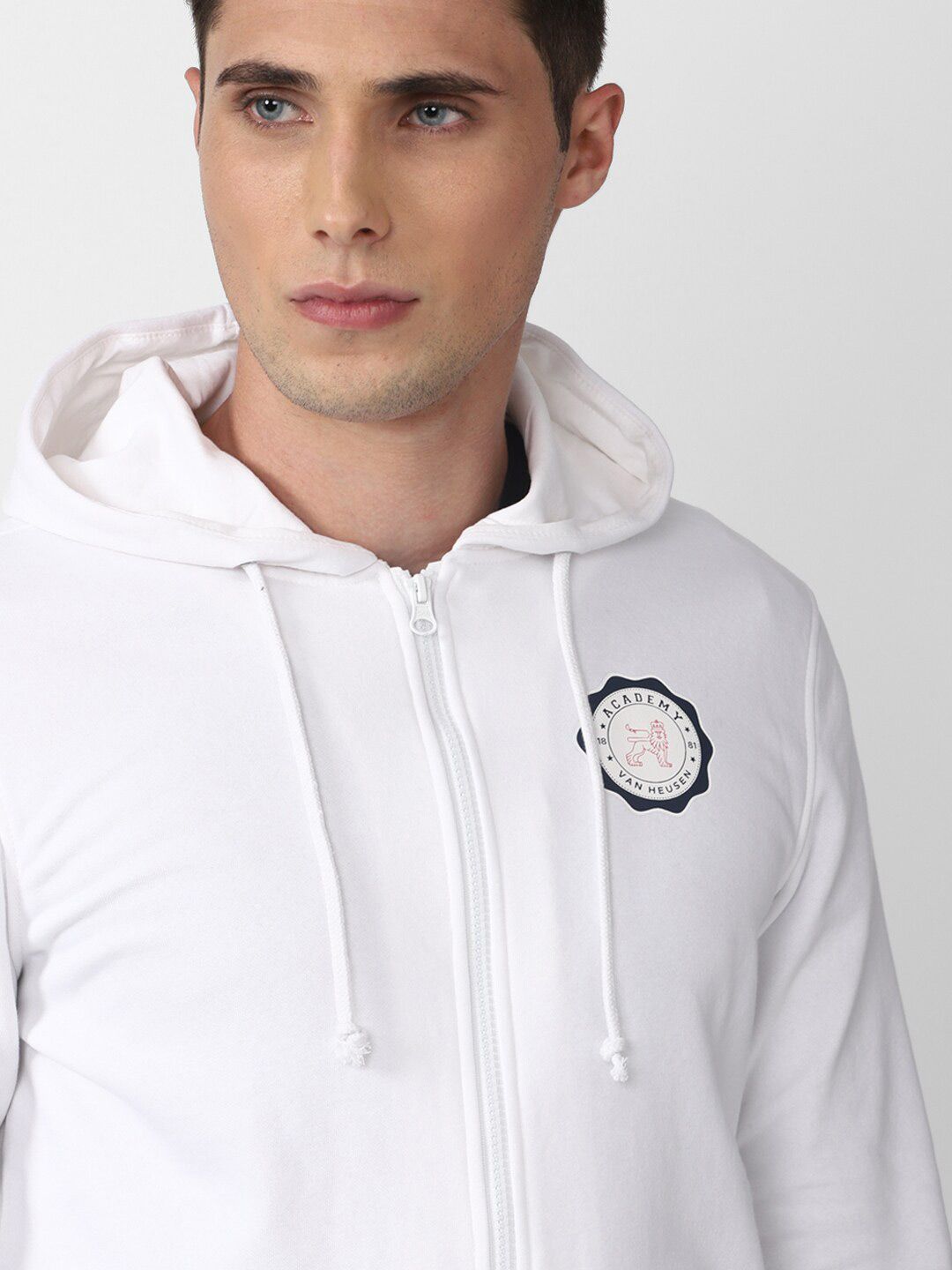  Van Heusen ACADEMY Men White Hooded Sweatshirt
