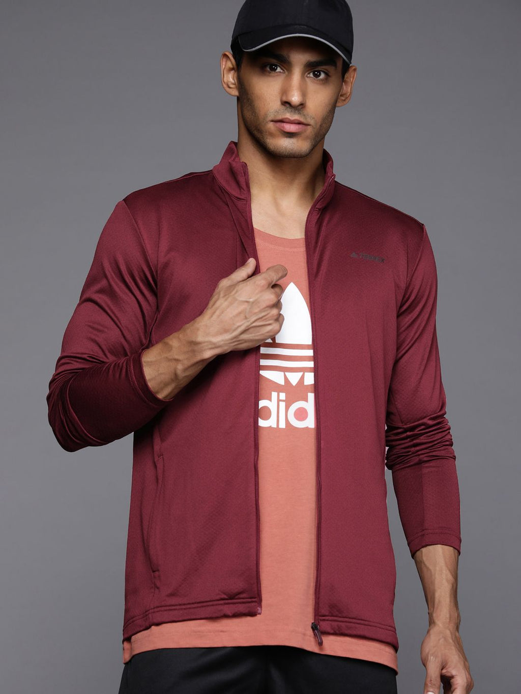  ADIDAS Men Red Printed Terrex Everyhike Sweatshirt