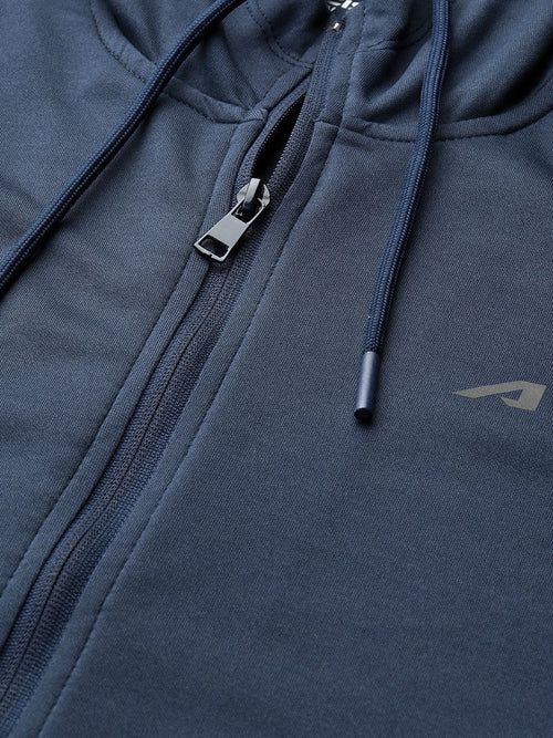  Alcis Men Blue Hooded Sweatshirt