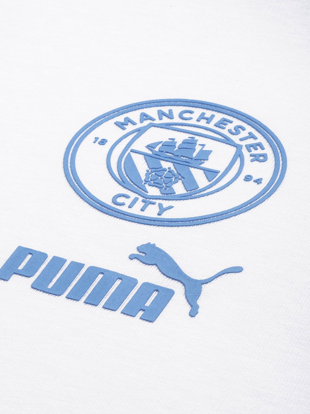 Puma Men Striped Manchester City FC Culture Football Regular Fit Sweatshirt