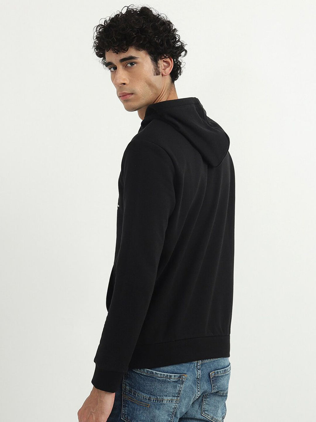  United Colors Of Benetton Men Black Printed Cotton Sweatshirt