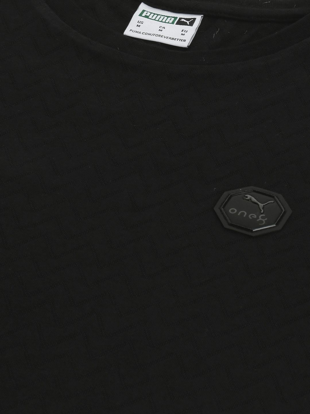  One8 X PUMA Men Pure Cotton Sports Slim Fit T-shirt With Applique Detail