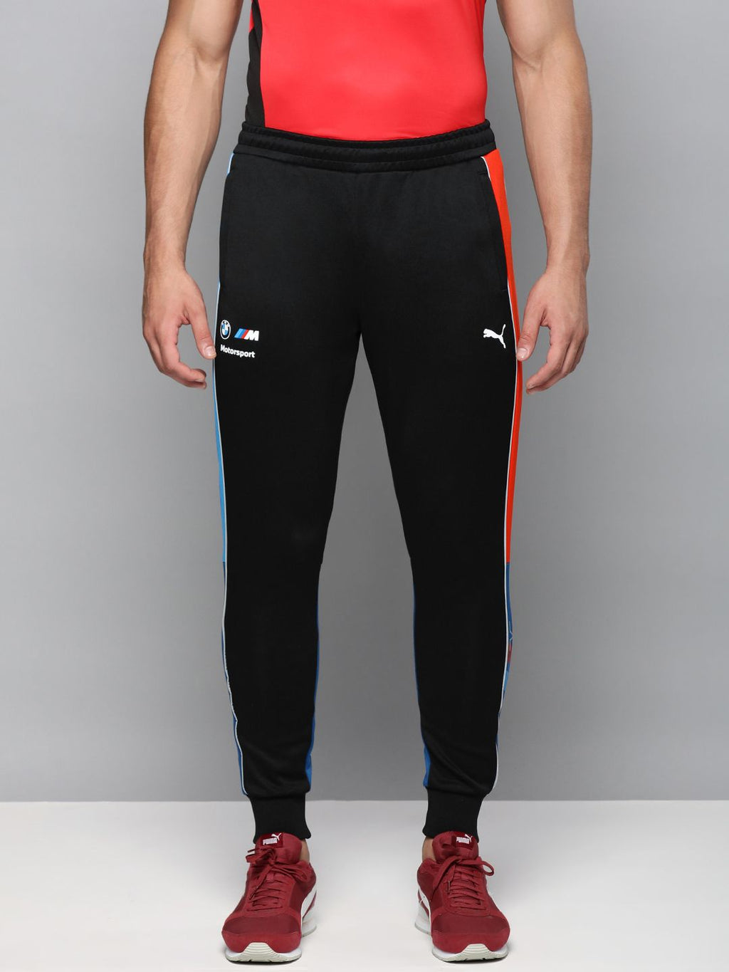  PUMA Motorsport Men Black Colourblocked BMW MT7 Motorsports Joggers