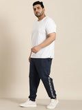  Sztori Men Plus Size Pure Cotton Taping Detail Joggers