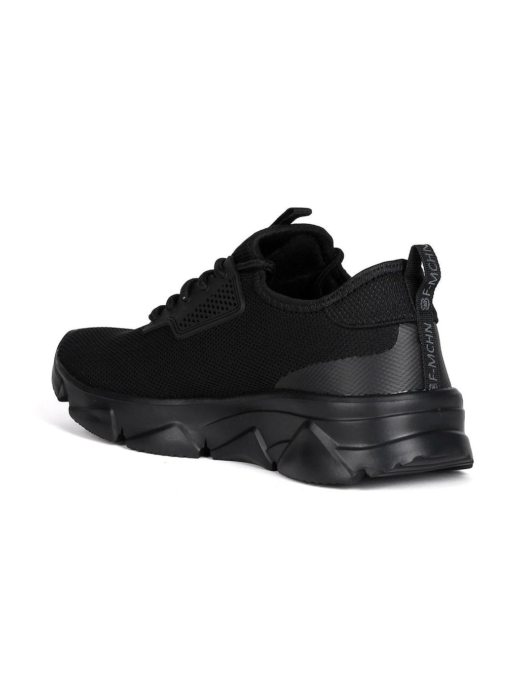  Flying Machine Men Black Mesh Walking Shoes