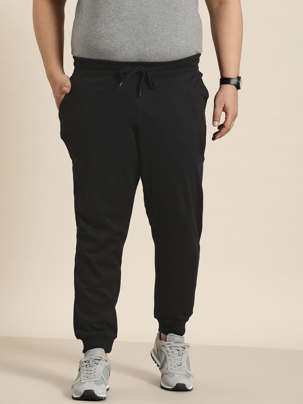  Sztori Men Plus Size Solid Pure Cotton Joggers