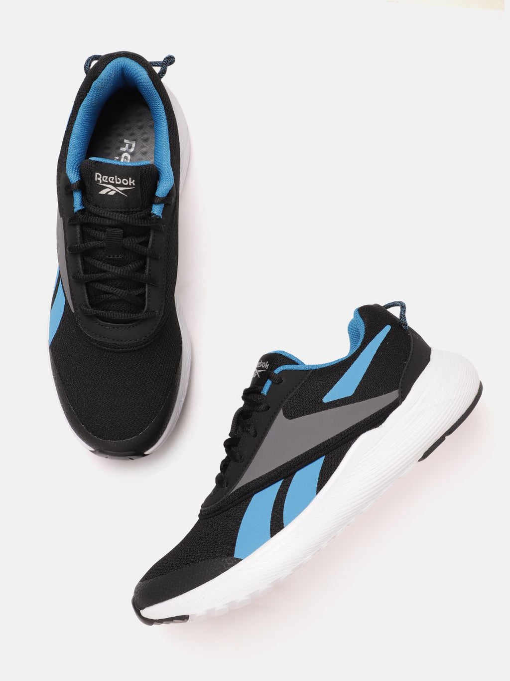  Reebok Men Woven Design Effect Runner Shoes