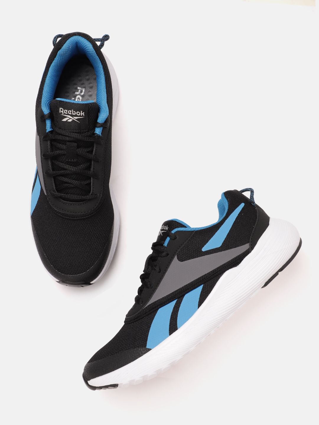  Reebok Men Woven Design Effect Runner Shoes