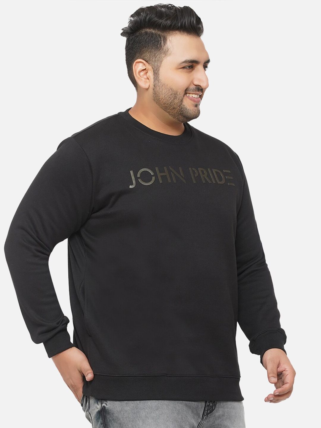  John Pride Men Plus Size Printed Sweatshirt
