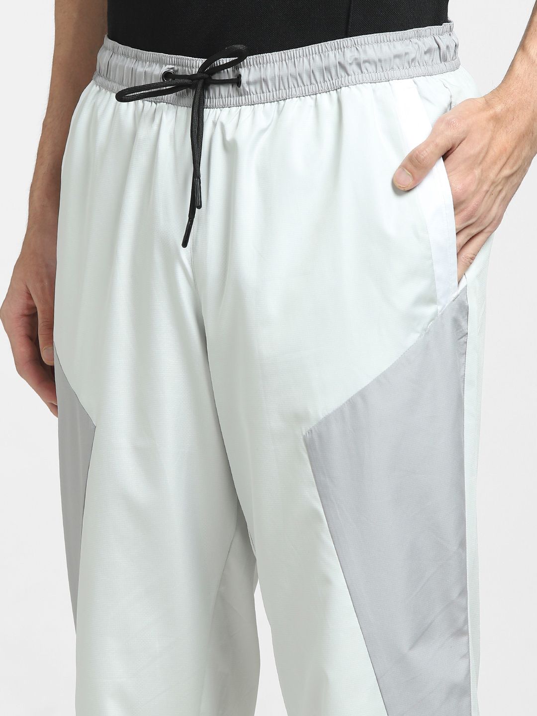  Jack & Jones Men White Solid Cotton Joggers