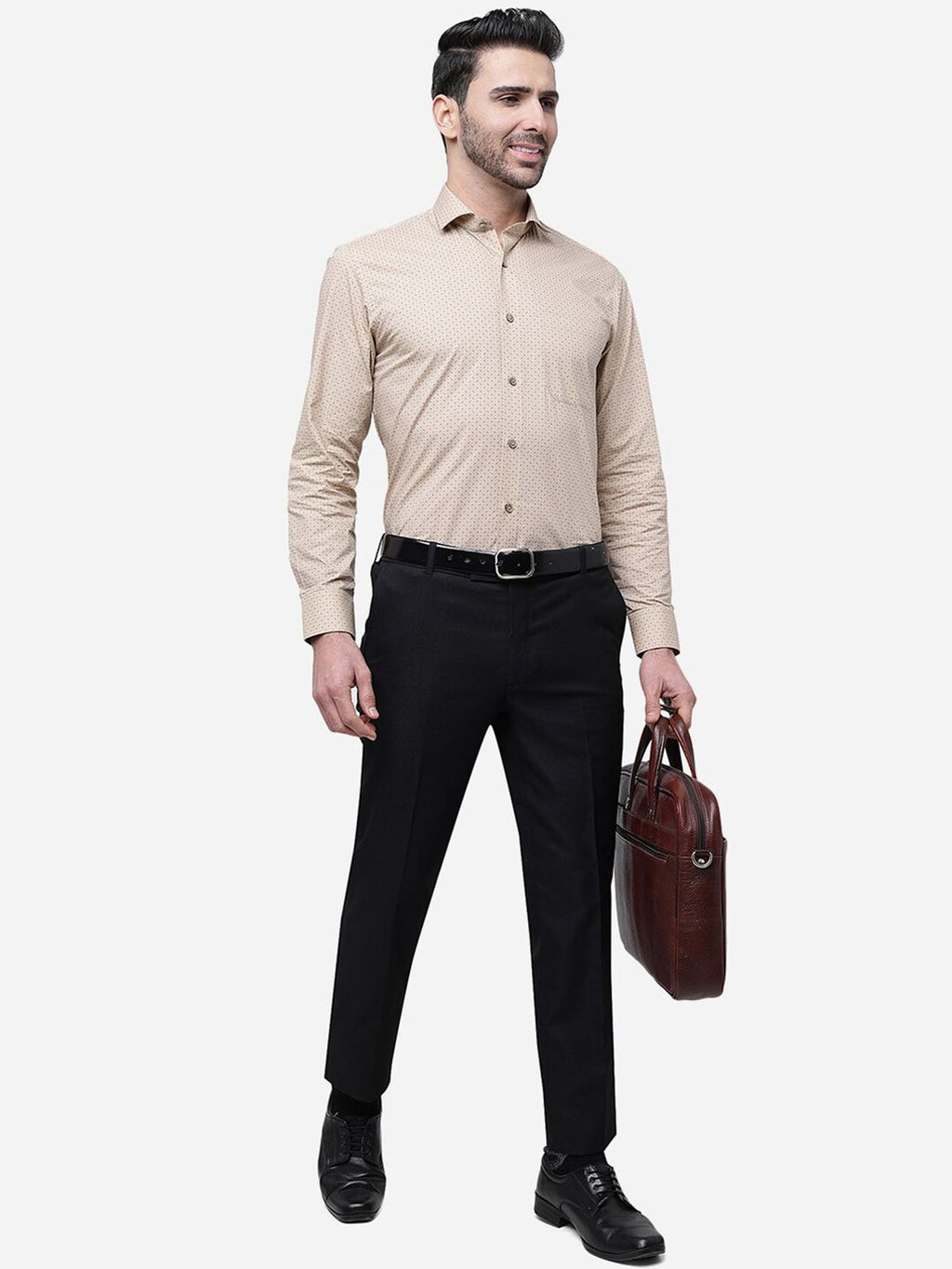  METAL Men Slim Fit Mid-Rise Formal Trousers