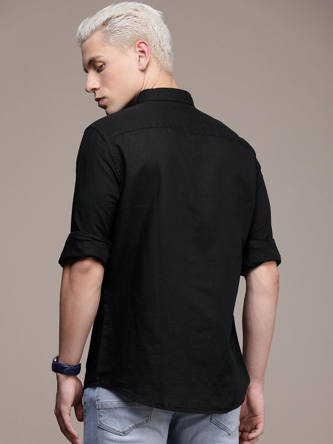  Calvin Klein Jeans Men Linen Cotton Casual Shirt