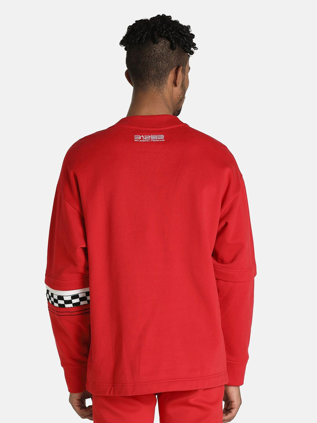  PUMA Motorsport Men Red Ferrari Race Statement Crew Solid Motor Sports Sweatshirt