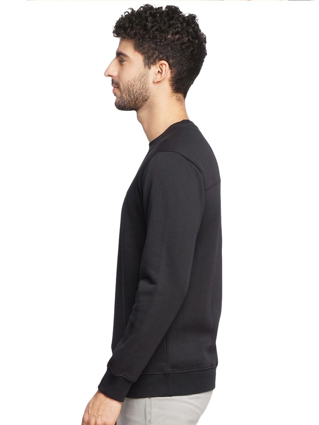  Wildcraft Men Black Cotton Sweatshirt