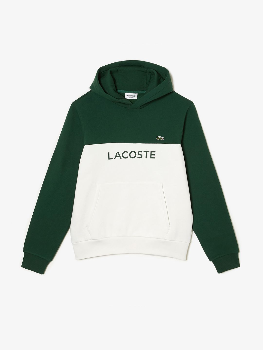  Lacoste Colourblocked Knitted Hooded Pullover Sweatshirt