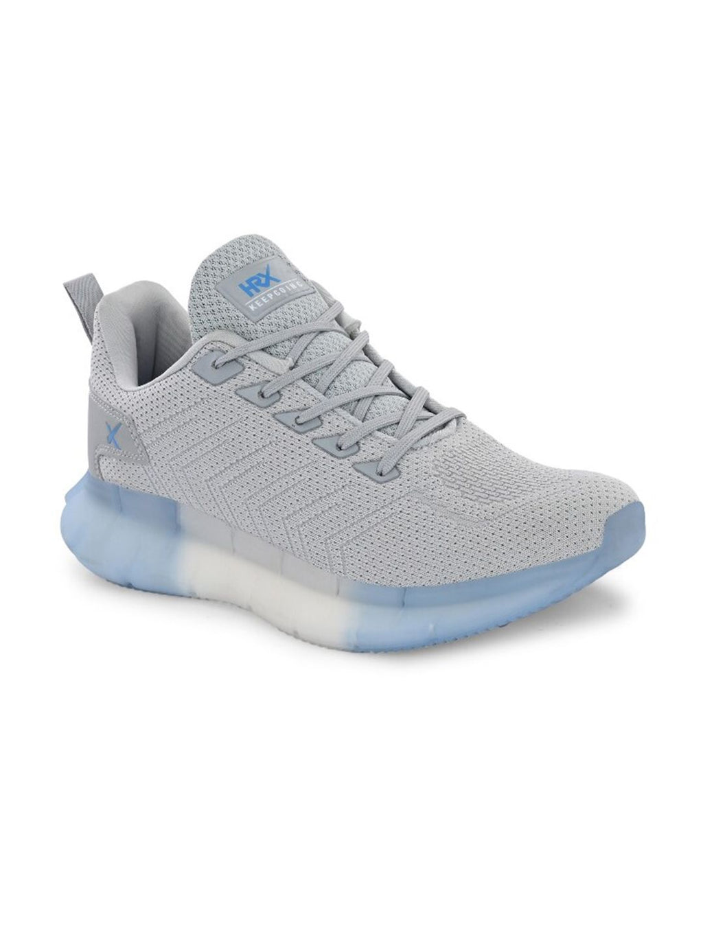  HRX By Hrithik Roshan Men Grey Mesh Lace-Up Memory Foam Walking Non-Marking Shoes