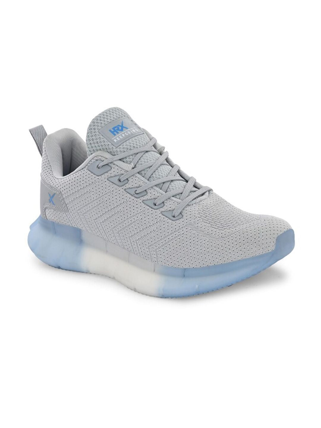  HRX By Hrithik Roshan Men Grey Mesh Lace-Up Memory Foam Walking Non-Marking Shoes