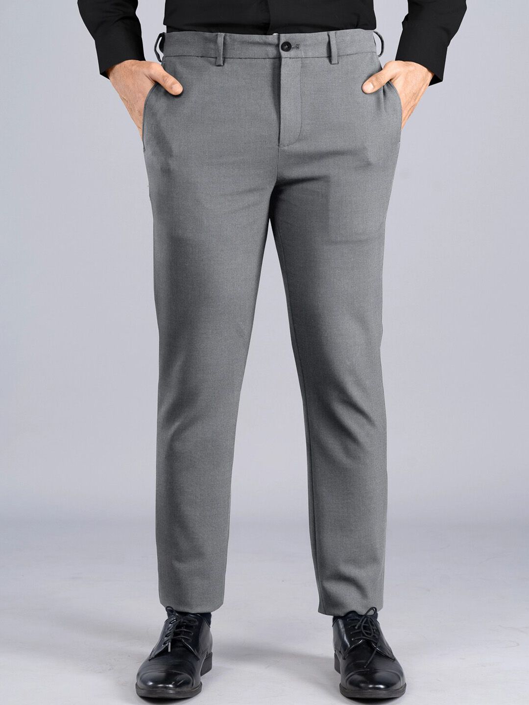  The Pant Project Men Tailored Slim Fit Stretchable Wrinkle Free Formal Trousers