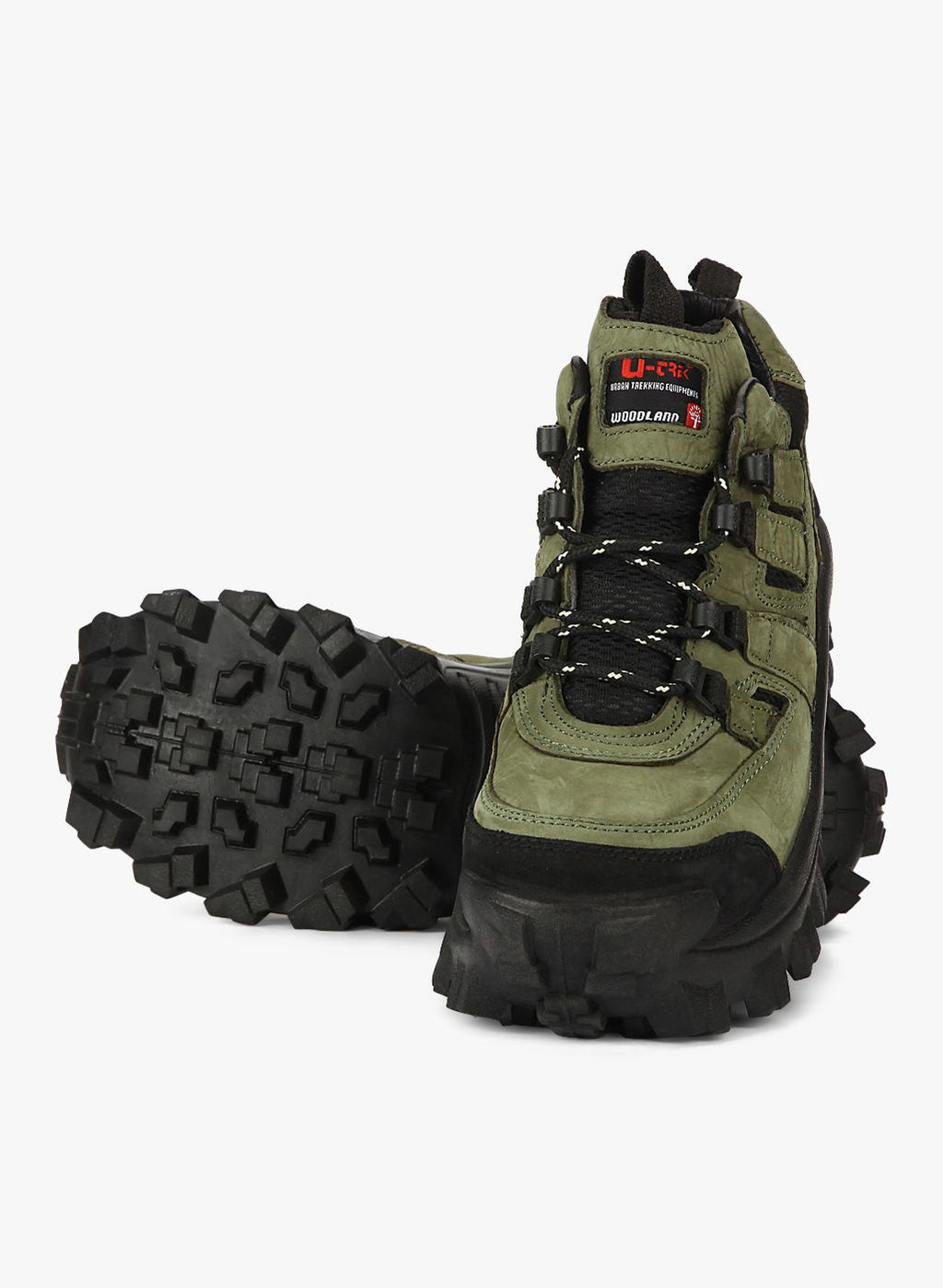  Woodland Men Nubuck Mid-Top Trekking Shoes