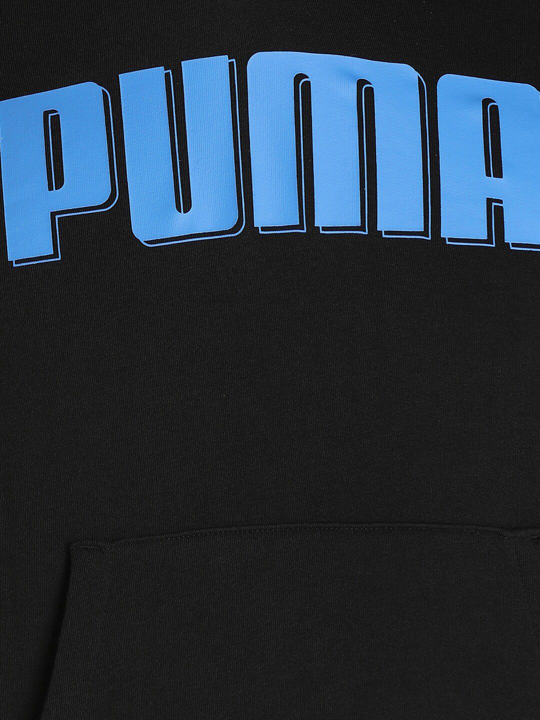  Puma Men Black & Blue Brand Logo Printed Cotton Rebel Bold Hooded Sweatshirts