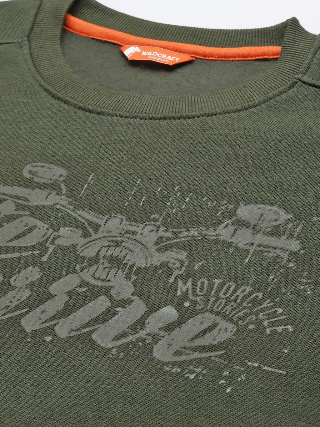  Wildcraft Men Olive Green Printed Sweatshirt