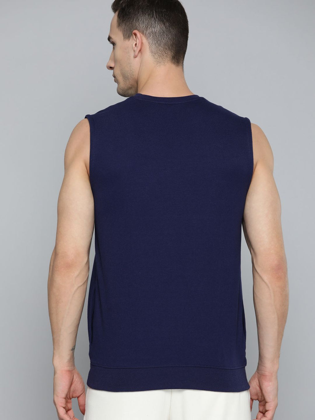  HRX By Hrithik Roshan Men Navy Blue Printed Sweatshirt