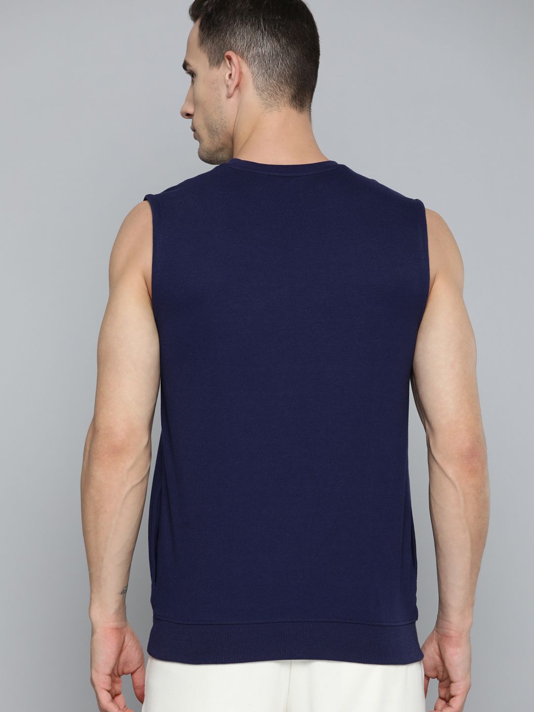  HRX By Hrithik Roshan Men Navy Blue Printed Sweatshirt