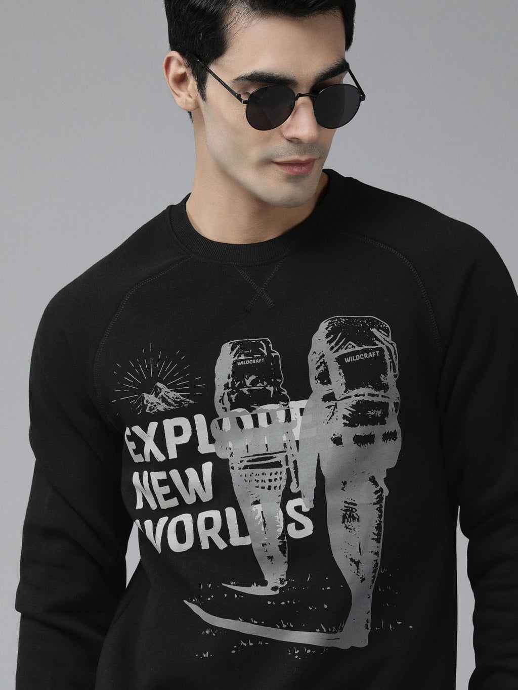  Wildcraft Men Black Printed Sweatshirt