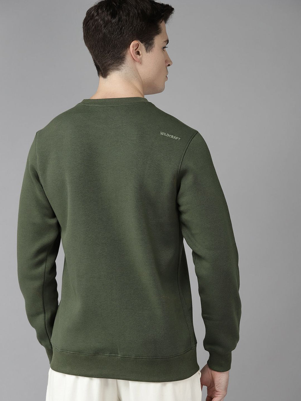  Wildcraft Men Olive Green Printed Sweatshirt