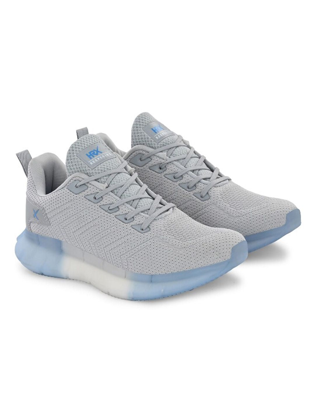  HRX By Hrithik Roshan Men Grey Mesh Lace-Up Memory Foam Walking Non-Marking Shoes
