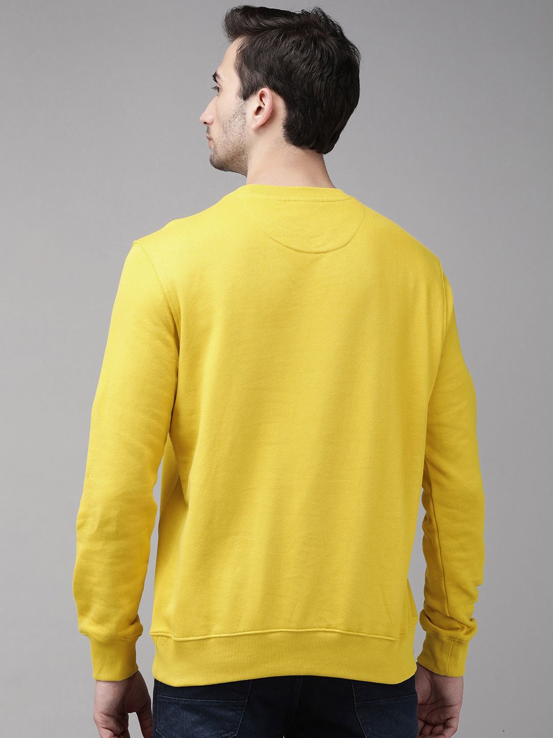 U.S. Polo Assn. Men Yellow Printed Sweatshirt
